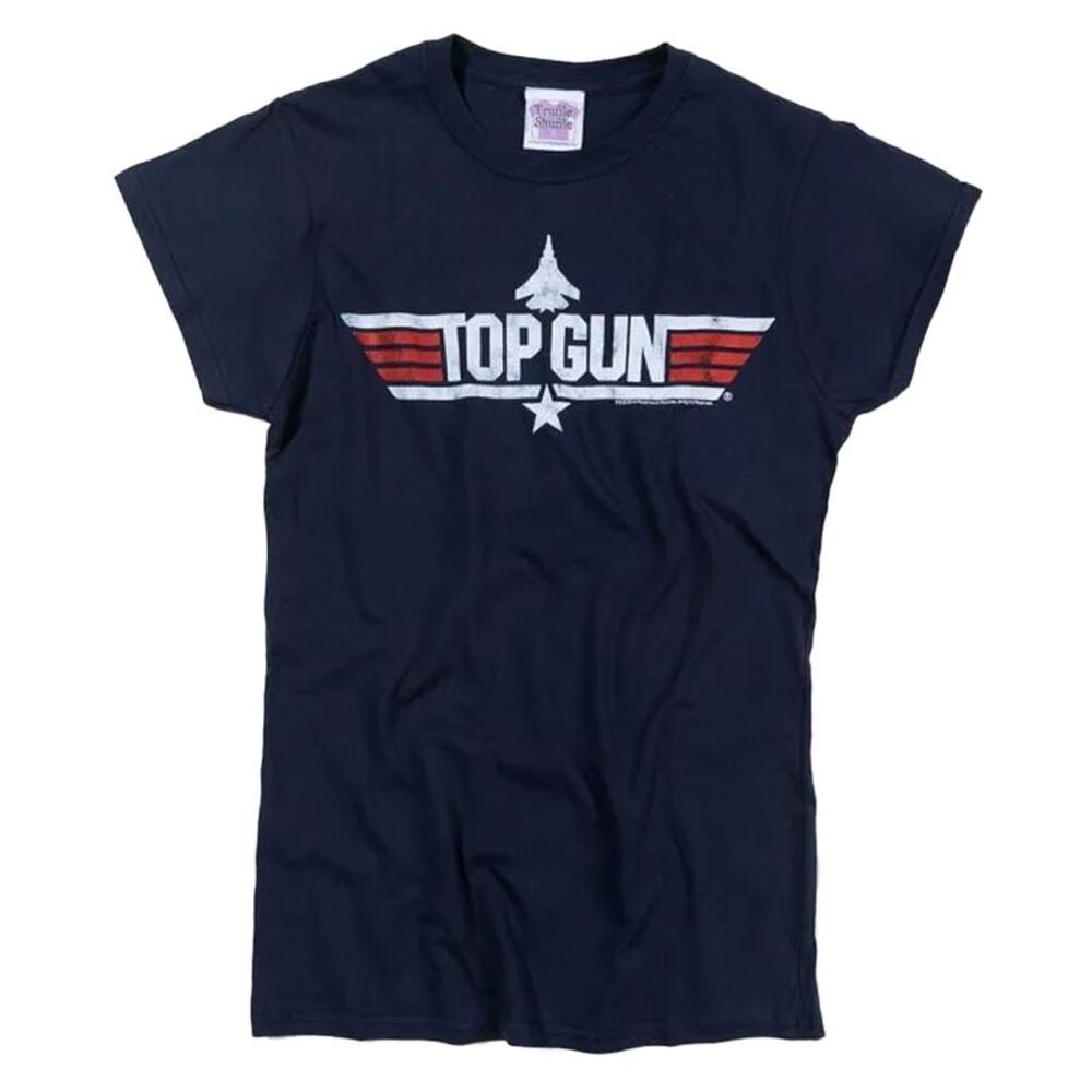 Top Gun Womens/Ladies Charlie Back Print Fitted T-Shirt / Blue